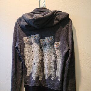 Wildfox Zombie Cats Track Hoodie,. small